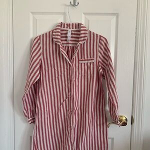 Stars Above Red and White Striped Ladies Nightgown
